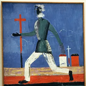 The Running Man (oil on canvas)
