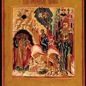 Russian icon of the Entry into Jerusalem, early 19th century