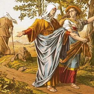 Ruth following Naomi to Bethlehem