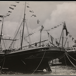 S. S. "Umbria"at dock, c. 1897 (b / w photo)