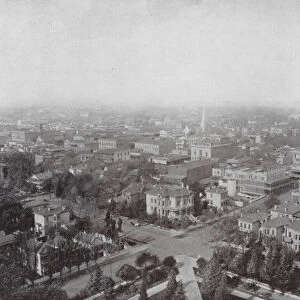 Sacramento, California, from the Dome of the Capitol (b / w photo)