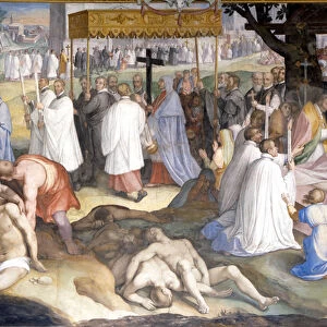 Saint Charles Borromeo San Carlo Borromeo communized the dying pestiferous people during