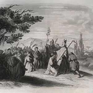 Saint Hilaire de Poitiers (310-368) returning from exile