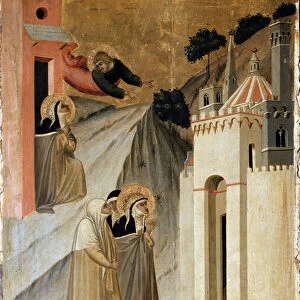 Saint Humility arrives in Florence (detail of the polyptych life of Saint Humility