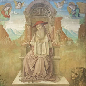 Saint Jerome Enthroned (tempera on panel)
