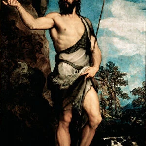 Saint John the Baptist Painting by Tiziano Vecellio called the Titian (ca
