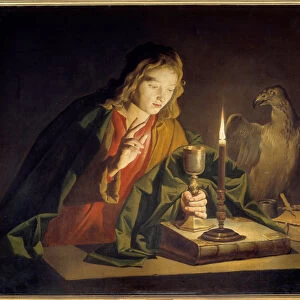 Saint John the Evangelist Painting by Mathias Stomer (Matthias Stom) (1600-1650)