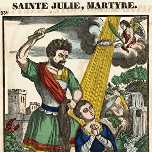 Saint Julia, martyrdom, XIX century spinal image