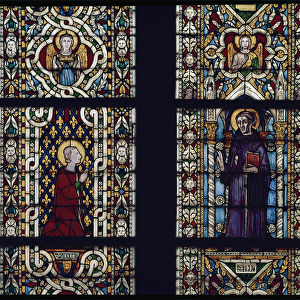 Saint Louis de Toulouse (Louis d Anjou, 1294-1297) - Stained glass by Simone Martini