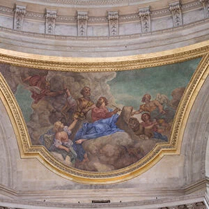 Saint Mark. Fresco of the Dome of the Invalides (1670), Paris (photography)