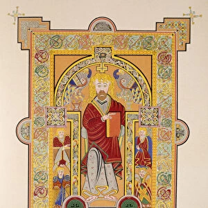 Saint Matthew, from a facsimile copy of the Book of Kells, pub