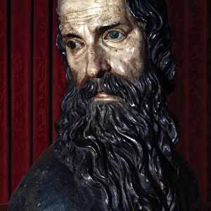 Saint Paul Detail. Polychrome wood carving by Alonso Cano (1601-1667