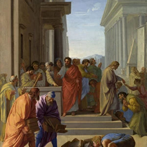 Saint Paul preaching at Ephesus, 1649 (oil on canvas)