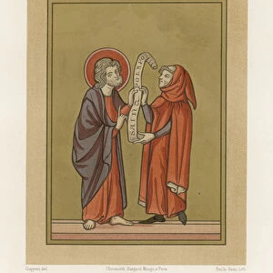 Saint Paul receiving his mission (chromolitho)