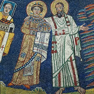 Saint Praxedes and Saint Paul Detail. c. 830 (mosaic)