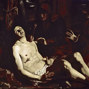 Saint Sebastian healed by the holy women (oil on canvas, ca. 1630)