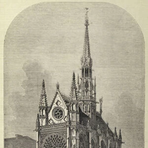The "Sainte-Chapelle"of Paris (engraving)