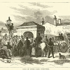 Sale of Hyde Park Turnpike (engraving)