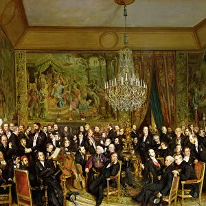 The Salon of Alfred Emilien, Comte de Nieuwerkerke (1811-92) at the Louvre, 1855