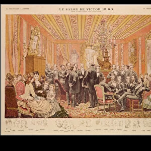 The Salon of Victor Hugo (1802-85) 21 rue de Clichy, illustration from La Chronique