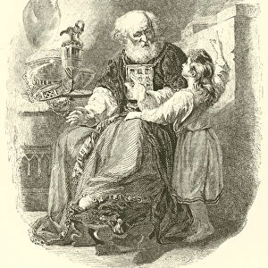 Samuel and Eli, 1 Samuel, iii, 18 (engraving)