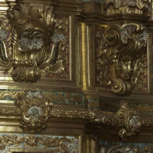 Sanctuary (El Miracle). The church. Interior. The high altar. Sculptor Carles Morato. Baroque. Detail: rocaille. 1747 - 1759