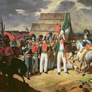 Santa Anna defies the Spanish troops of Ferdinand VII (oil on canvas)