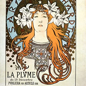 Sarah Bernhardt, "La Plume", 15 December 1896 (colour litho)