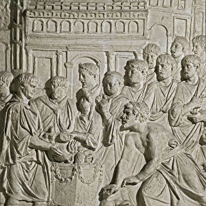 Sarmat citizens paying tribute to the Romans. 2nd century (low relief)