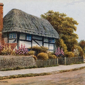 Saxon Cottage, Steyning (colour litho)