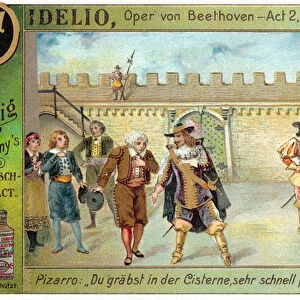 Scene from Beethovens opera Fidelio (chromolitho)