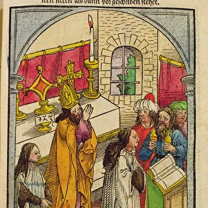 A scene from the Council of Constance, from Chronik des Konzils von Konstanz