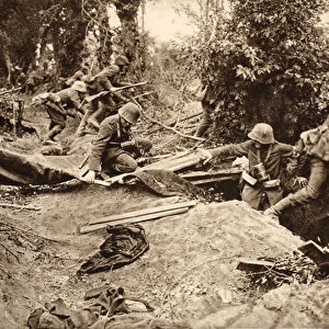 Scene of the successful advance of our troops at Montdidier, June 1918 (b / w photo)