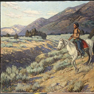 Scout, Taos Valley, New Mexico (oil on canvas)