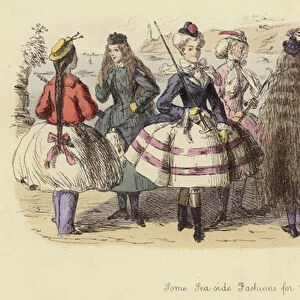Some Sea-side Fashions for 1863 (coloured engraving)