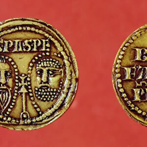 Seal with the heads of St. Paul and St. Peter, from a bull of Pope Boniface VIII
