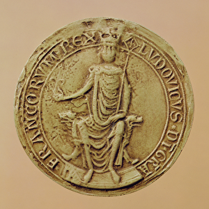 Seal of Louis VIII (1187-1226) (wax)