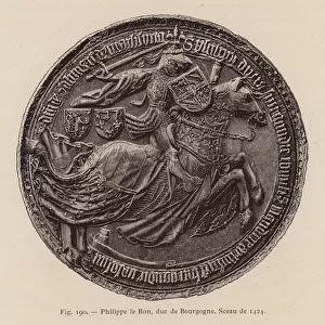 Seal of Philip the Good, Duke of Burgundy, 1424 (engraving)