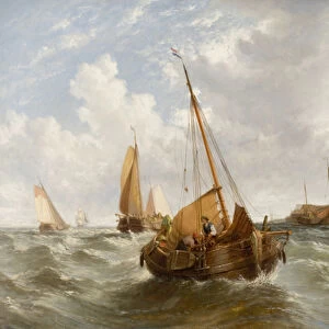 Seascape with Boats (oil on canvas)
