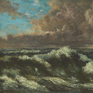 Seascape; Paysage de mer, c. 1870 (oil on paper on panel)