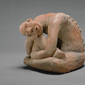 Seated Figure, 13th century (terracotta)