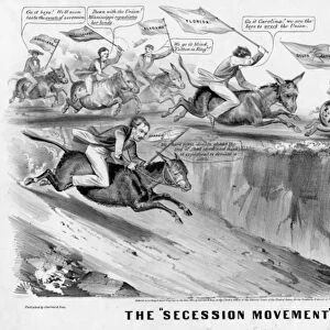 The "Secession Movement", published by Currier & Ives, New York, 1861 (litho)
