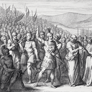 The Secession of the People to the Mons Sacer, engraved by B. Barloccini, 1849 (engraving)