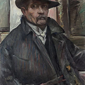 Self-Portrait with Hat and Coat, 1915 (oil on canvas)