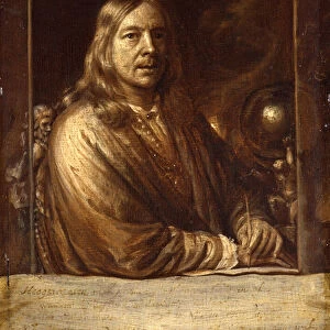 Self-Portrait - Peinture de Samuel Dirksz, van Hoogstraten (1627-1678) - 1677 - Oil on wood - 20x16, 4 - Dordrechts Museum