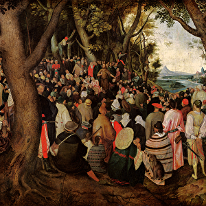 The Sermon of St. John the Baptist (oil on canvas)