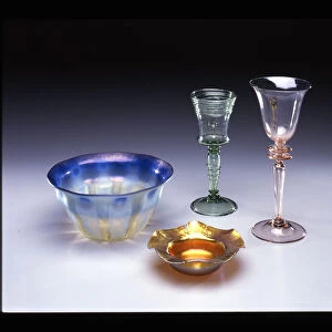 Set of glassware, 1893-1920 (Favrile glass)