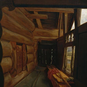 Setesdal Interior (oil on canvas)