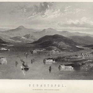 Sevastopol in Ukraine (engraving)