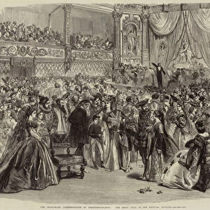 The Shakespeare Commemoration at Stratford-on-Avon, the Fancy Ball in the Festival Pavilion (engraving)